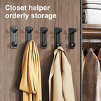 5 Pack No-Drill Wall Hook – Self Adhesive ABS Hanging Hook for Door, Bathroom, Kitchen & Storage Organization