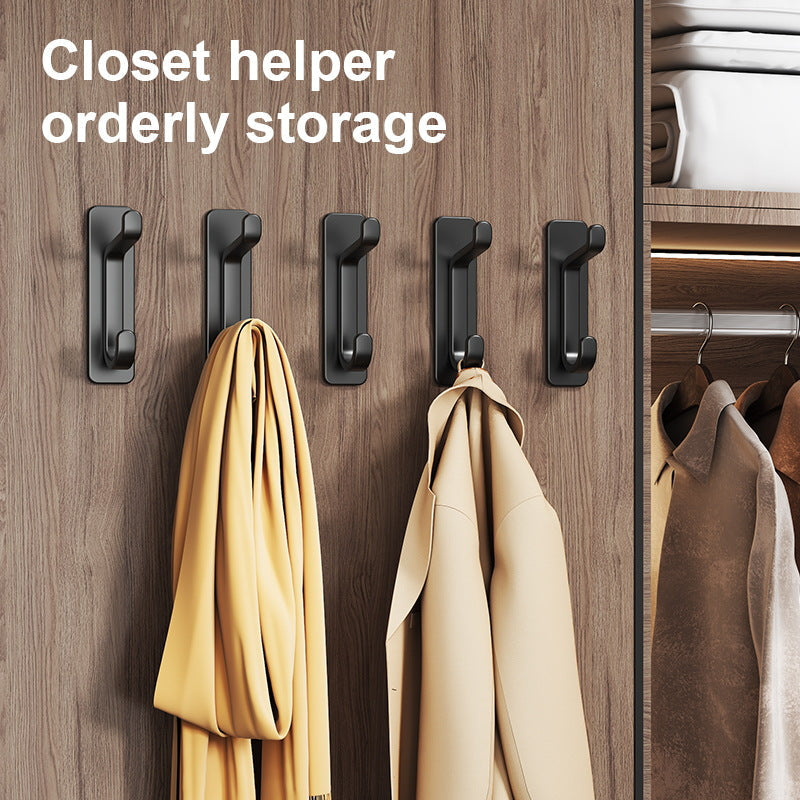 5 Pack No-Drill Wall Hook – Self Adhesive ABS Hanging Hook for Door, Bathroom, Kitchen & Storage Organization