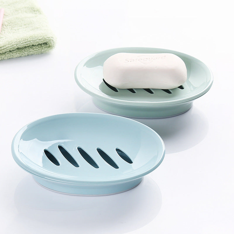 Soap Dish with Drain Plastic Sponge Holder Easy Cleaning Soap Saver Tray Caddy Keep Dry Stop Mushy for Shower Bathroom Kitchen