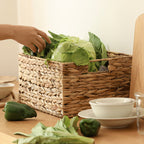 Natural Handwoven Portable Laundry Bin Basket with Carrying Handles, Household Storage for Clothes, Linens, Sheets, Toys
