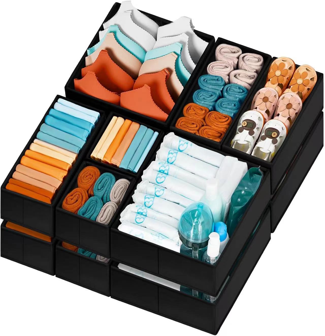 Foldable Drawer Organizer Storage Box (XS/S/M) – Closet & Underwear Storage Solution