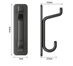 5 Pack No-Drill Wall Hook – Self Adhesive ABS Hanging Hook for Door, Bathroom, Kitchen & Storage Organization