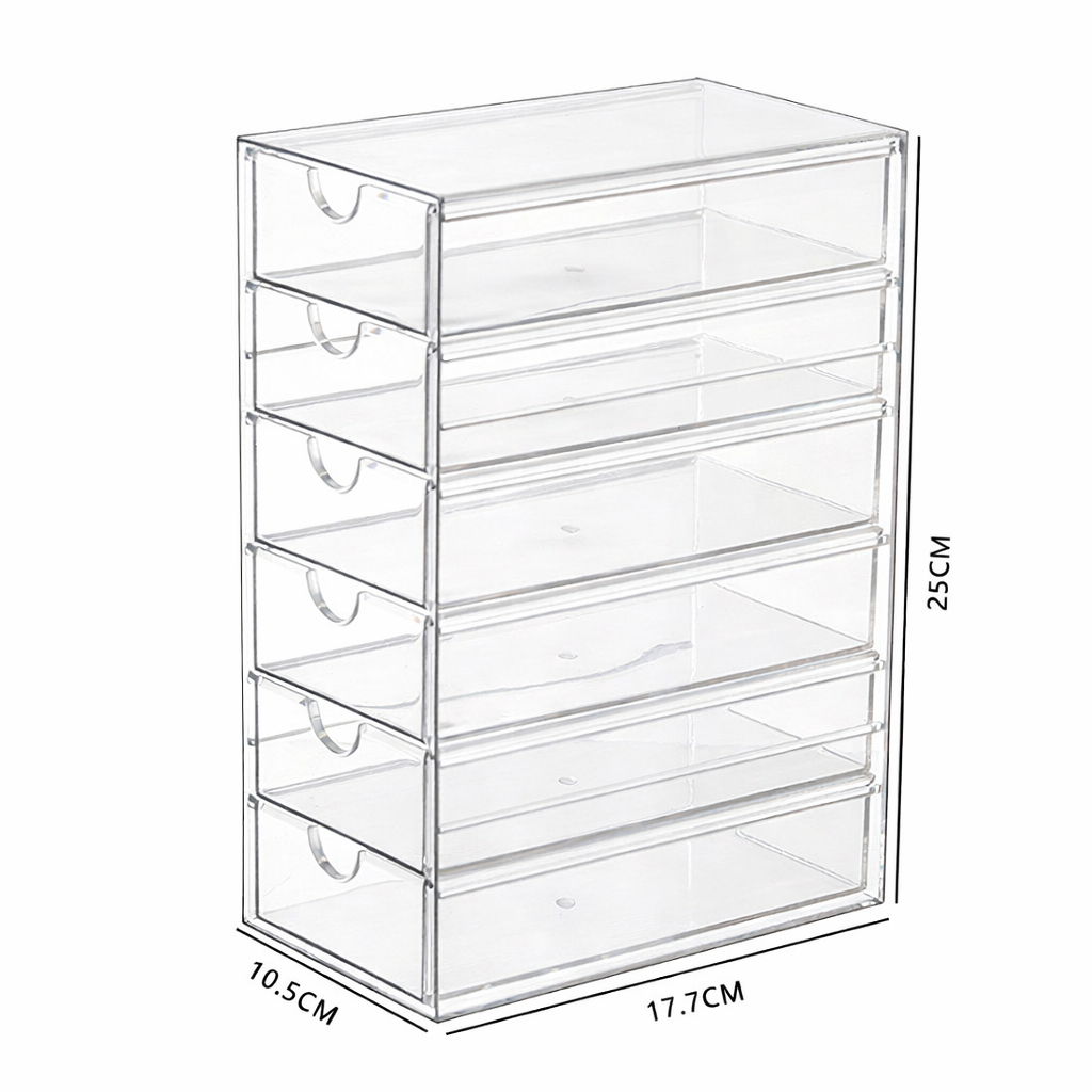 6-Drawer Clear Organizer – Keep Your Space Clean & Clutter-Free