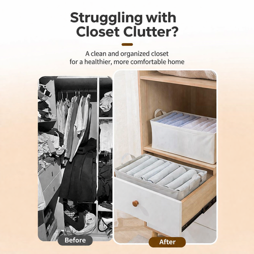 2 Openings Clothes Storage Bins with Metal Frame, Foldable Storage Bin for Clothes, Clothing Storage Bins with Lid, Linen Storage Box With Clear Window＆ Zippers＆ Durable Handles
