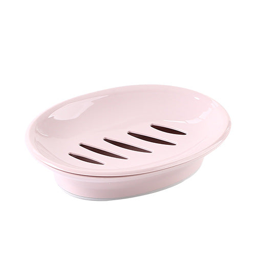 Soap Dish with Drain Plastic Sponge Holder Easy Cleaning Soap Saver Tray Caddy Keep Dry Stop Mushy for Shower Bathroom Kitchen
