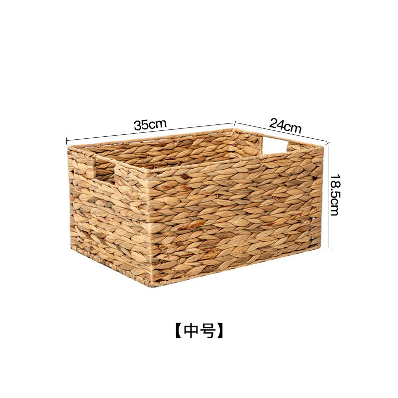 Natural Handwoven Portable Laundry Bin Basket with Carrying Handles, Household Storage for Clothes, Linens, Sheets, Toys