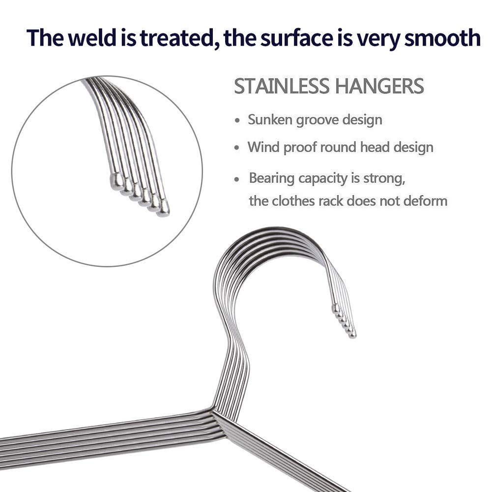 40 Pack Stainless Steel Hangers
